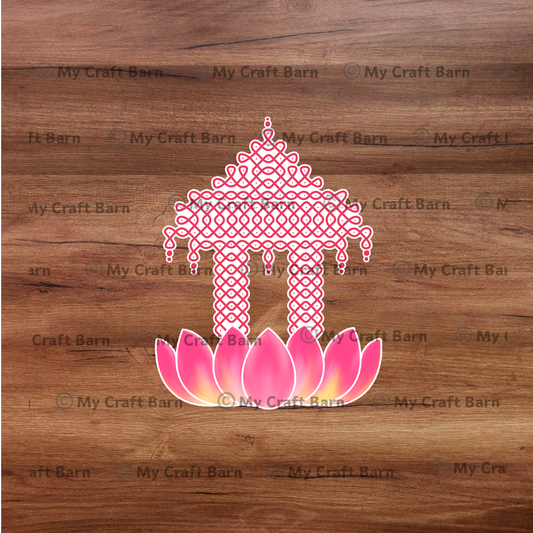 Traditional Indian Vinyl Stickers – Kolam, Lotus Mandapam & Balaji Namam