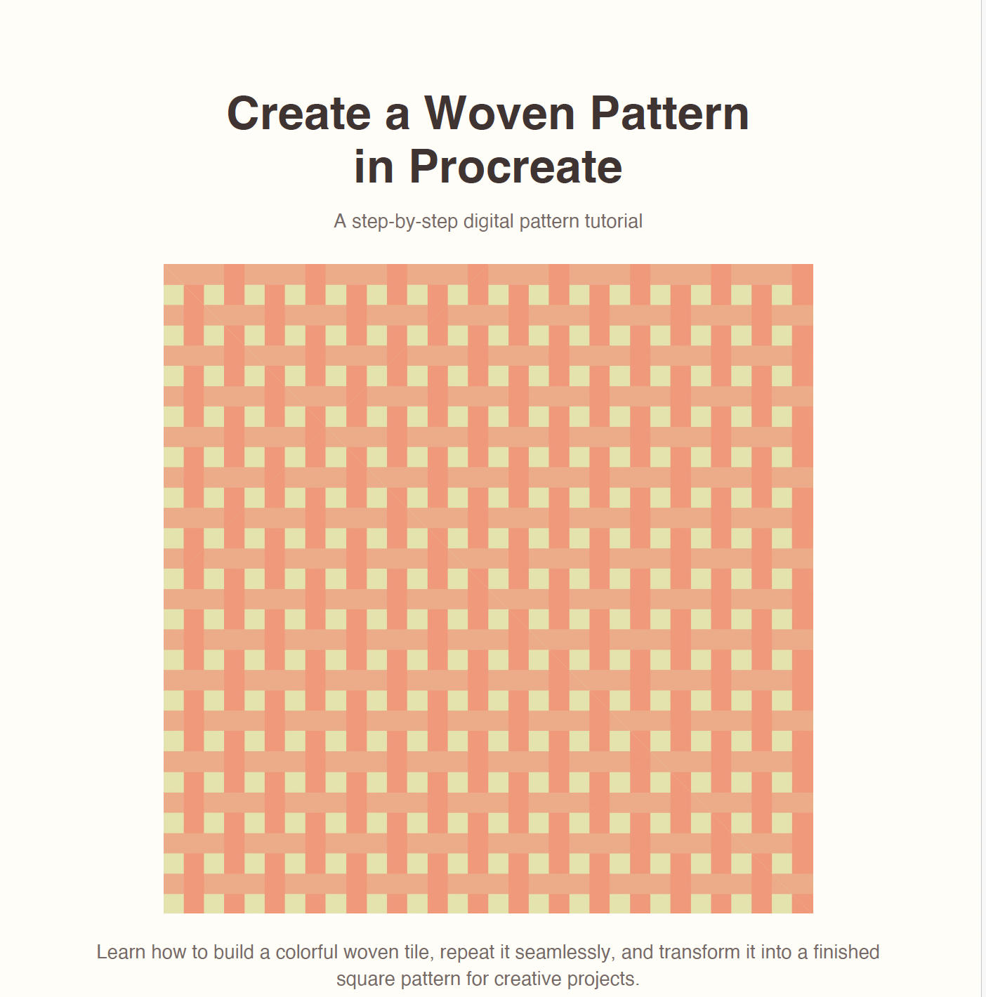 Create a Woven Pattern in Procreate – PDF Tutorial